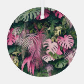 Tropische Hintergrundstrukturen Ornament Aus Glas (Rückseite)