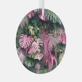 Tropische Hintergrundstrukturen Ornament Aus Glas (Vorderseite Rechts)