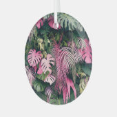 Tropische Hintergrundstrukturen Ornament Aus Glas (Vorderseite links)