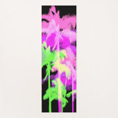 Tropische Hitze reversible neonhawaiianische Palme Yogamatte (Vorderseite)