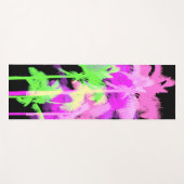 Tropische Hitze reversible neonhawaiianische Palme Yogamatte (Vorderseite (Horizontal))