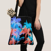 Tropische Hitzewelle Neon Hawaiian Palm Beach Bag Tasche (Von Nahem)