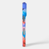 Tropische Hitzewelle Neon Hawaiian Palmen Schwarz Case-Mate iPhone Hülle (Rückseite / Rechts)