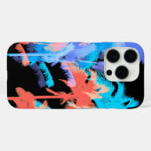 Tropische Hitzewelle Neon Hawaiian Palmen Schwarz Case-Mate iPhone Hülle (Rückseite (Horizontal))