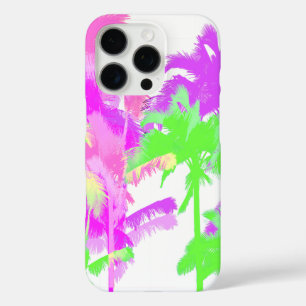 Tropische Hitzewelle Neon Hawaiian Palmen Weiße Bä iPhone 16 Pro Hülle