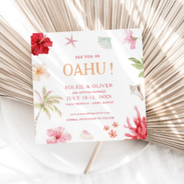 Tropische Hochzeit am Reiseziel Save The Date