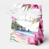 Tropische Hochzeit am Strand personalisiert Geschenkschachtel (Vorderseite)