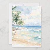 Tropische Hochzeit am Strand speichern Sie das Dat Save The Date (Rückseite)