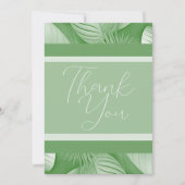 Tropische Hochzeit dank Karte (Vorderseite)