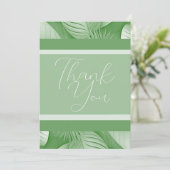 Tropische Hochzeit dank Karte (Stehend Vorderseite)