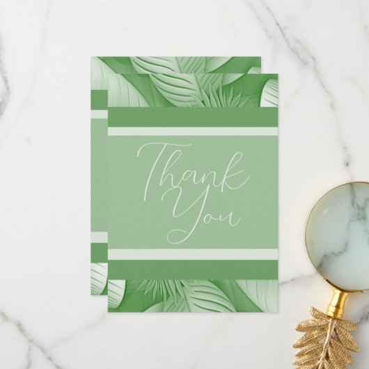 Tropische Hochzeit dank Karte (Vorderseite/Rückseite Beispiel)