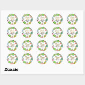 Tropische Hochzeit | Danke Gastgeschenk Stickers (Blatt)