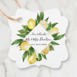 Tropische Hochzeit der mediterranen Wasserfarbe Le Geschenkanhänger