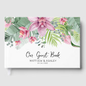 Tropische Hochzeit der Wasserfarbe Gästebuch (Vorderseite)