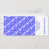 Tropische Hochzeit Destination Santorini Einladung (Rückseite)