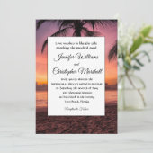 Tropische Hochzeit Einladung (Stehend Vorderseite)