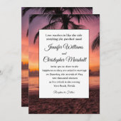 Tropische Hochzeit Einladung (Vorne/Hinten)