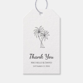 Tropische Hochzeit Elegante Palmen Geschenkanhänger