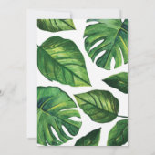 Tropische Hochzeit, Hochzeit am Strand Einladung (Rückseite)