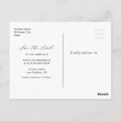 Tropische Hochzeit im Grünen speichern Sie das Dat Postkarte (Rückseite)