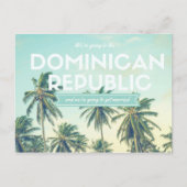 Tropische Hochzeit in der Dominikanischen Republik Ankündigungspostkarte (Vorderseite)
