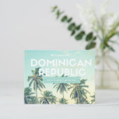 Tropische Hochzeit in der Dominikanischen Republik Ankündigungspostkarte (Stehend Vorderseite)