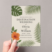 Tropische Hochzeit in Urlaubsort Acryleinladungen (Insitu (Handheld))