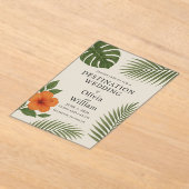 Tropische Hochzeit in Urlaubsort Acryleinladungen (Ablage )