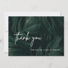 Tropische Hochzeit in Urlaubsort danke Ihnen Karte