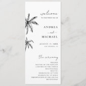 Tropische Hochzeit in Urlaubsort der handgezogenen Programm (Vorderseite)