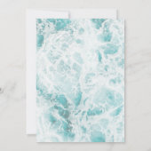 Tropische Hochzeit in Urlaubsort Einladung (Rückseite)