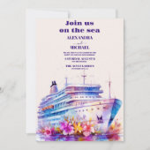 Tropische Hochzeit in Urlaubsort Einladung (Vorderseite)