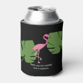 Tropische Hochzeit in Urlaubsort Flamingo Dosenkühler (Kanne Vorderseite)