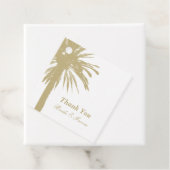 Tropische Hochzeit in Urlaubsort mit Palmen bevorz Geschenkanhänger (Beispiel)