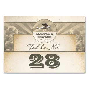 Tropische Hochzeit in Urlaubsort Platzkarte mit Fl Tischnummer