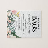 Tropische Hochzeit in Urlaubsort Save the Date Puzzle (Horizontal)