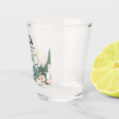 Tropische Hochzeit in Urlaubsort Save the Date Schnapsglas (Rechts)