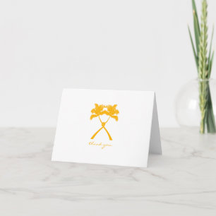 Tropische Hochzeit in Urlaubsort von Knotted Palm Dankeskarte