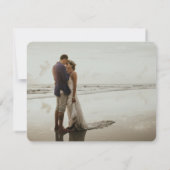 Tropische Hochzeit in Urlaubsort von Knotted Palm Dankeskarte (Rückseite)