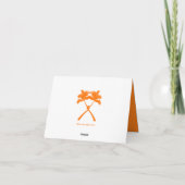 Tropische Hochzeit in Urlaubsort von Knotted Palm Dankeskarte (Rückseite)