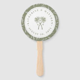 Tropische Hochzeit in Urlaubsort von Knotted Palm Fächer