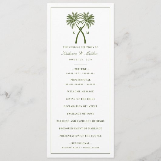 Tropische Hochzeit in Urlaubsort von Knotted Palm Programm (Vorderseite)