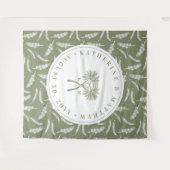 Tropische Hochzeit in Urlaubsort von Knotted Palm Wandteppich (Vorderseite (Horizontal))