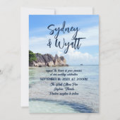 Tropische Hochzeit - Lässige private Feier Einladung (Vorderseite)