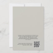 Tropische Hochzeit mit QR-Code von weißen Orchidee Einladung (Rückseite)