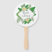 Tropische Hochzeit mit Wasserfarbe Fächer (Rückseite)