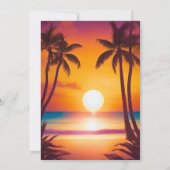 Tropische Hochzeit - Moderne Skriptkalligrafie Dankeskarte (Rückseite)