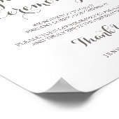 Tropische Hochzeit ohne Stecker Zeremonie Signatur Poster (Ecke)