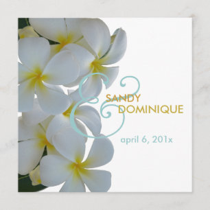 Tropische Hochzeit Plumerias Einladung