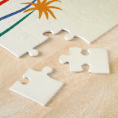 Tropische Hochzeit rettet das Datum der Einladung Puzzle (Seite)